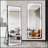 64X21 Inch Full-Length LED Lighted Vertical Mirror, Adjustable Bracket, Dimmable, Aluminum Frame, Black