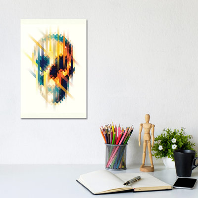 Lava Skull Portrait by Ali Gulec - Wrapped Canvas Print