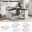 Bureau en L 59 po cannelé avec station de charge et armoire de rangement 59 po Modern-133218022