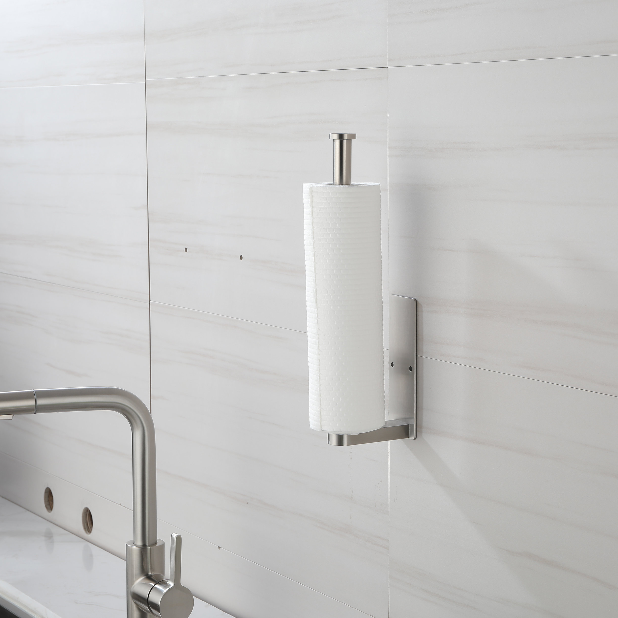 Rebrilliant Plastic Wall / Under Cabinet Mounted Paper Towel Holder