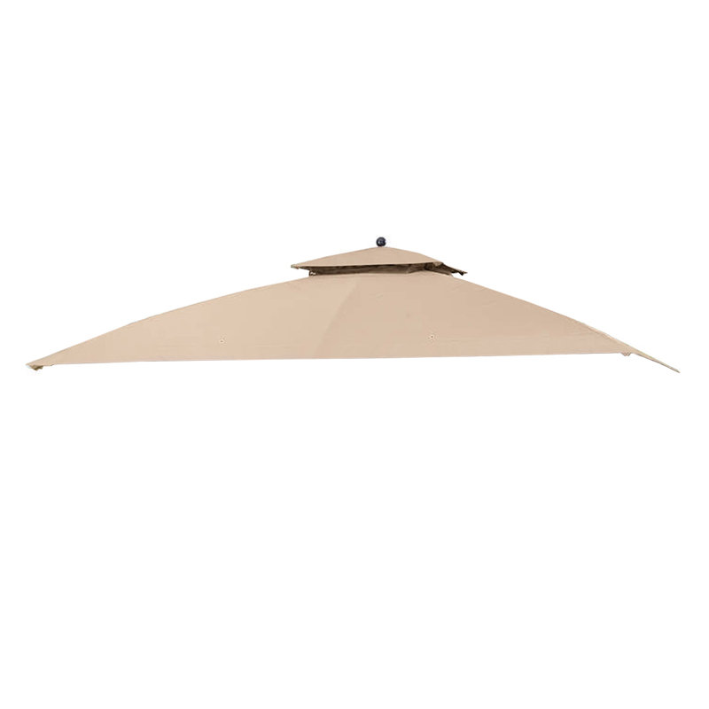 Beige Whisper Polyester Two-Tiered Replacement Canopy for Pinehurst Gazebo