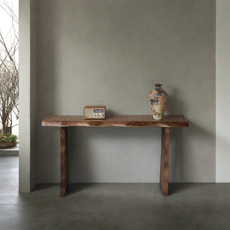 Retro Art Solid Wood Console Table, 29.53" H x 55.12" W x 15.75" D