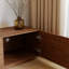 Meuble télé moderne en bois de 94,5 pouces, console multimédia basse avec 4 placards
