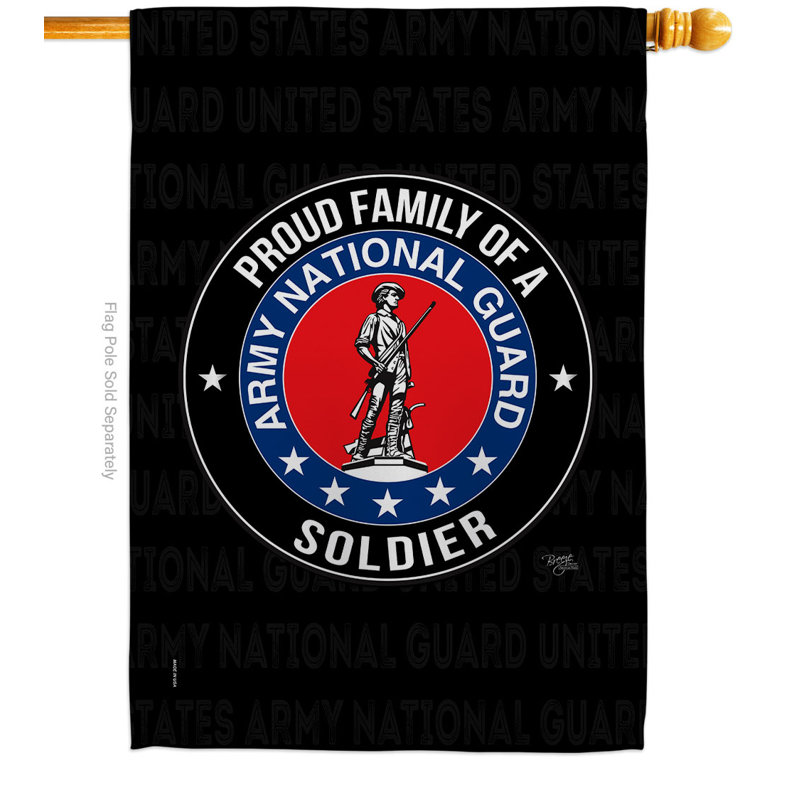 Drapeau de maison armée en polyester 40 po x l 28 po