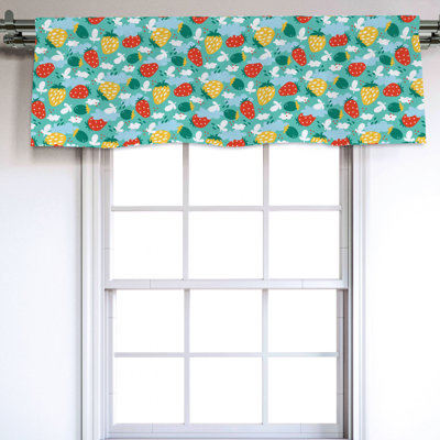 Sateen Floral Ruffled Window Valance