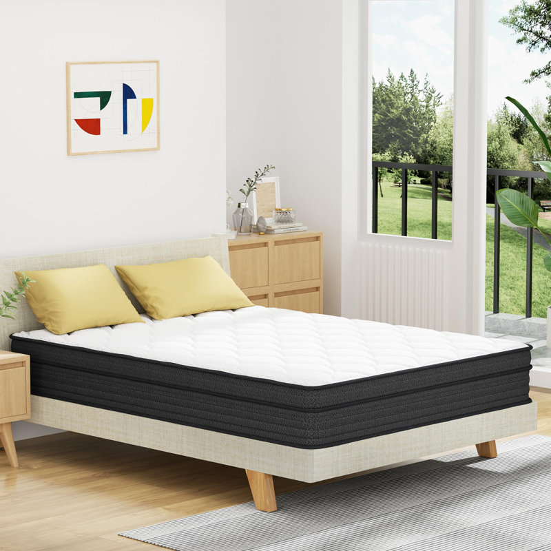 Matelas et sommier en mousse viscoélastique gélifiée Alwyn Home Samia, Trois-quarts double - 12 po x 54 po