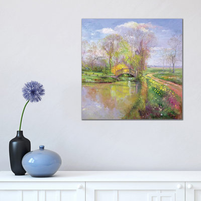 Spring Bridge, 1992 by Timothy Easton - Wrapped Canvas Painting
