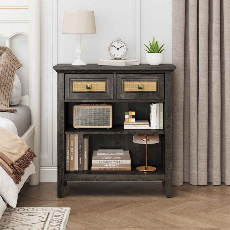 28'' 2 Drawer Accent Storage Cabinet, Gray