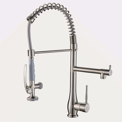 Commercial Kitchen Faucet Pull Down Sprayer Single Handle Kitchen Sink Faucet