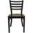 Prompton HERCULES Series Commercial Grade Curved Ladder Back Metal Restaurant Chair with Wood Seat-636585048