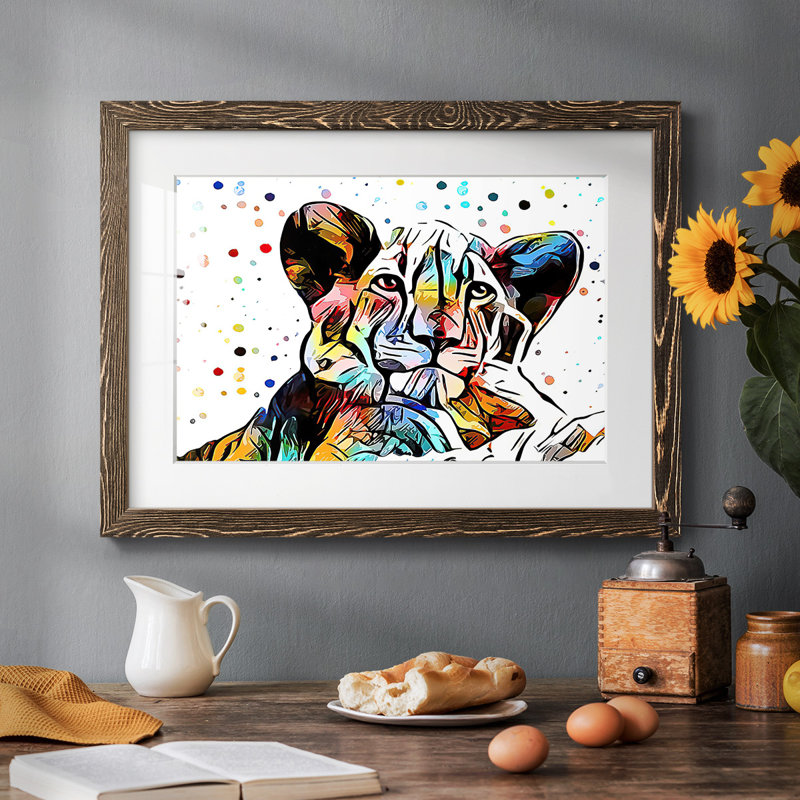Motley Crew In Color I, impression sur papier, Noyer, H 28 po x l 42 po x P 1,5 po