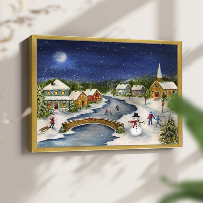 Winter Village - reproduction encadrée - réarmable