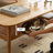 Burlywood Solid Wood Rectangular Coffee Table-941454842-941454841
