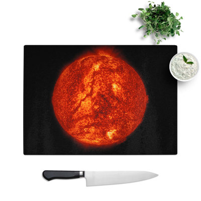 Glass Giant Filament On The Sun Chopping Board