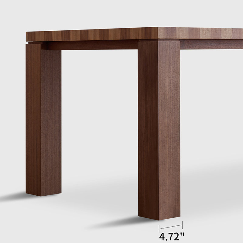 Table de salle à manger en bois massif de style français, H 29,5 po x L 78,7 po x l 37,4 po