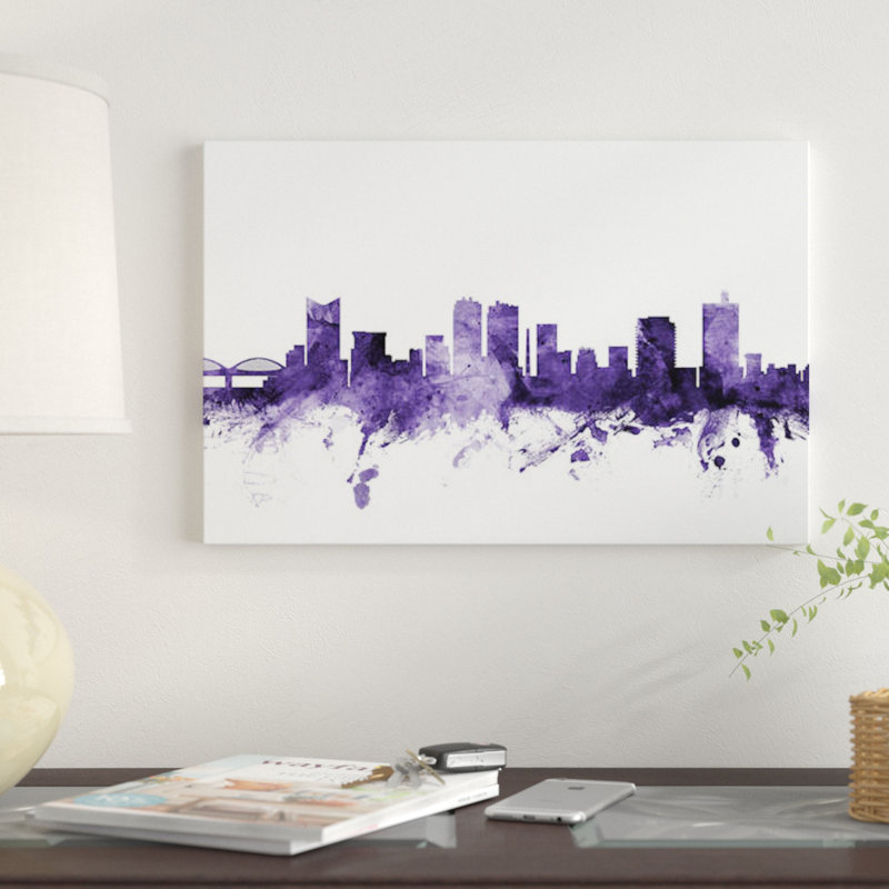 «Fort Worth, Texas Skyline» par Michael Tompsett, impression sur toile tendue, H 8 po x l 12 po x P 0,75 po, Toile tendue