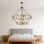 Luminaire de style campagnard en forme de roue de style wagon en bois rustique à 2 niveaux et en métal noir, capacité de 24 lumières pour un salon à haut plafond, une salle à manger, un vestibule et une maison de campagne-262987919