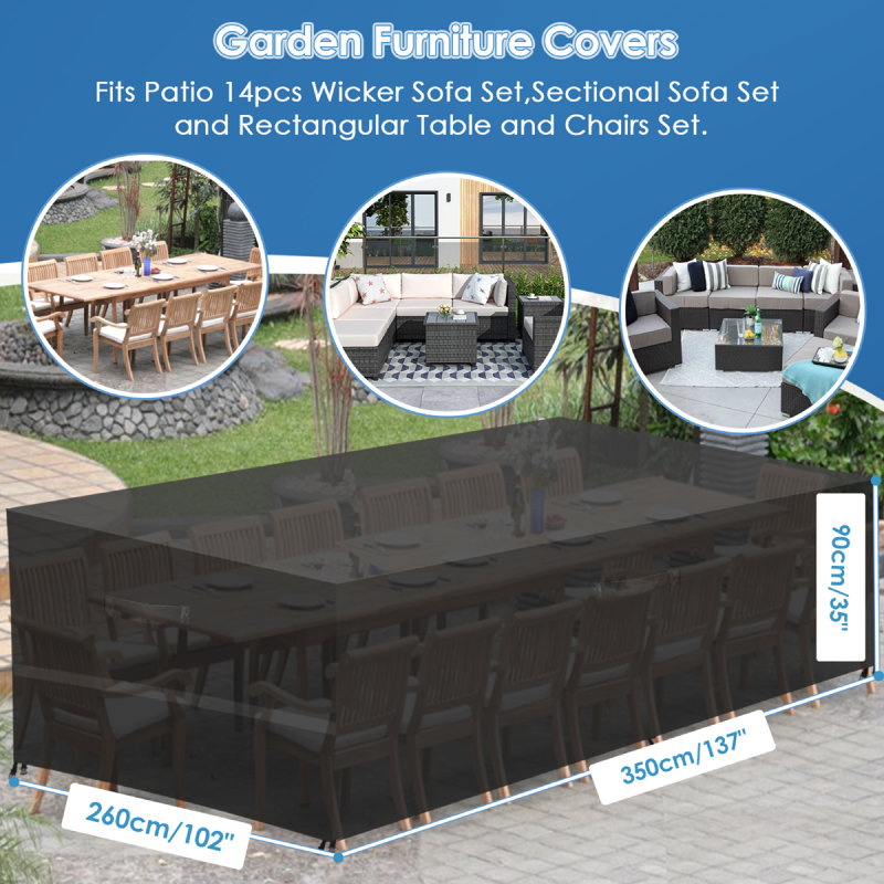 Housse imperméable pour meubles de patio
