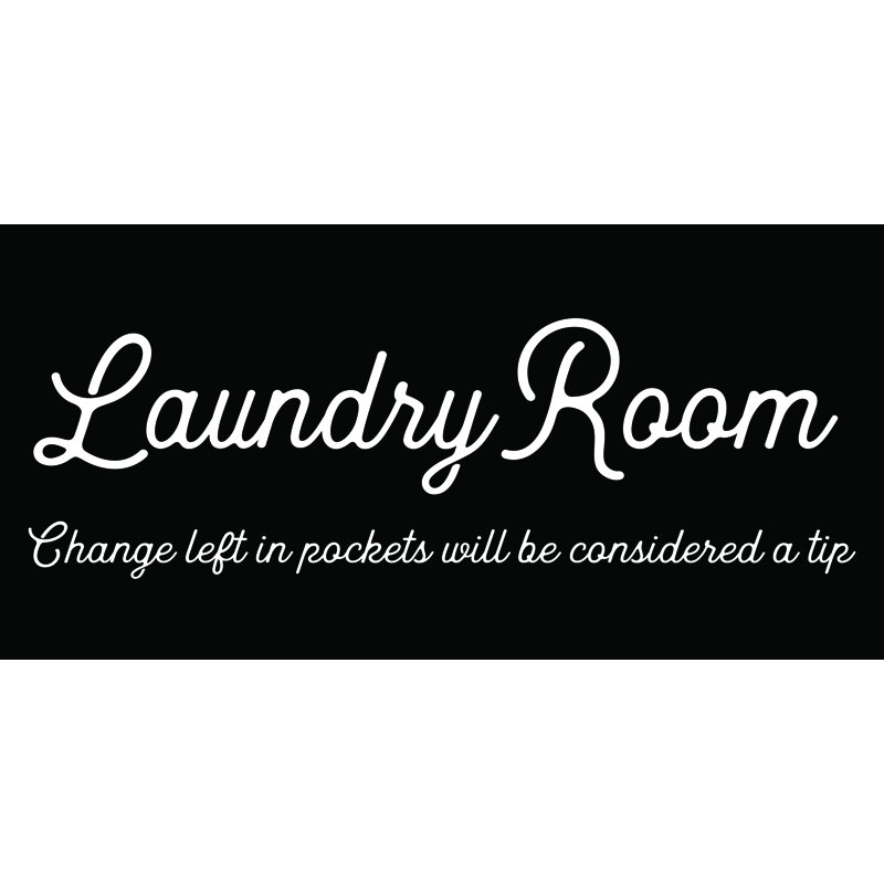 Laundry Room Change - Textual Art Print, 30 cm H x 46 cm W, Wrapped Canvas