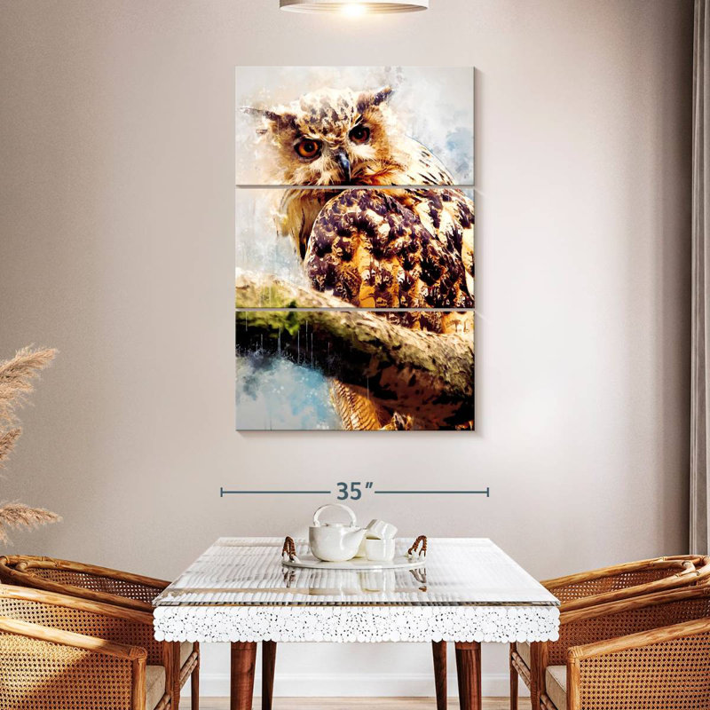Brampt Owl Looking, 50" H x 32" W