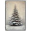 Impression sur toile rustique gris, sapin de Noël, neige, hiver, maison de ferme, impression sur toile-107117897-107117894