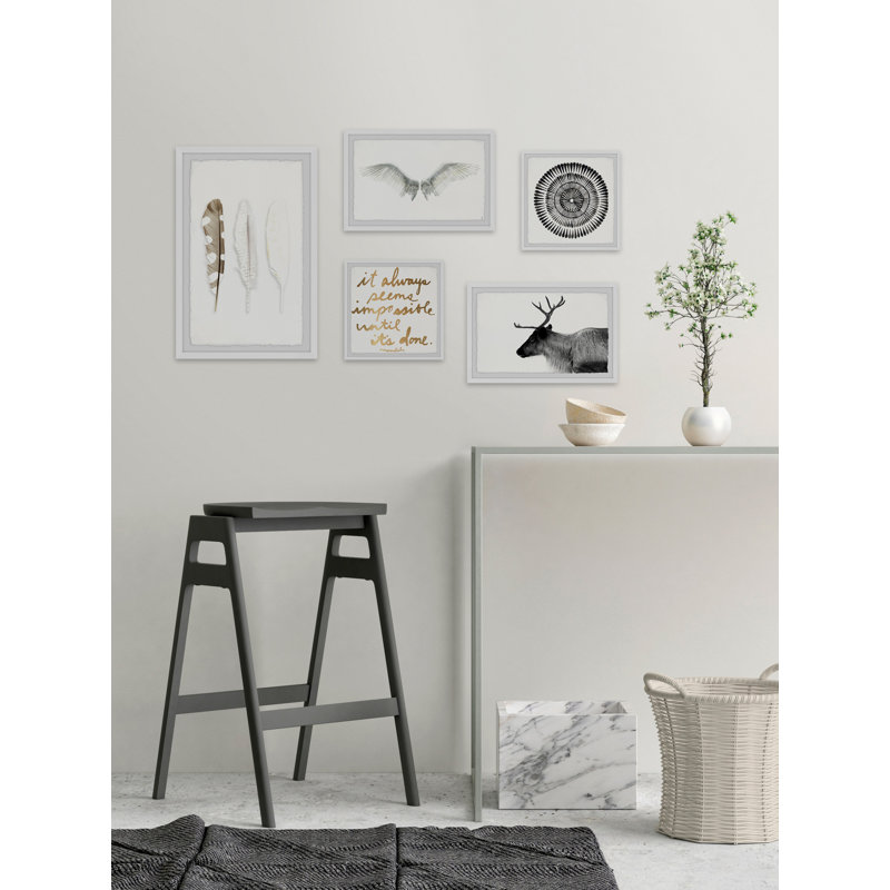 Emapté «matin d'Hivers» Pentaptych