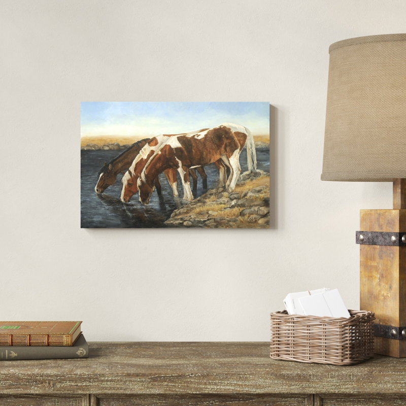 Tres Caballos, H 12 po x l 18 po x P 1,25 po