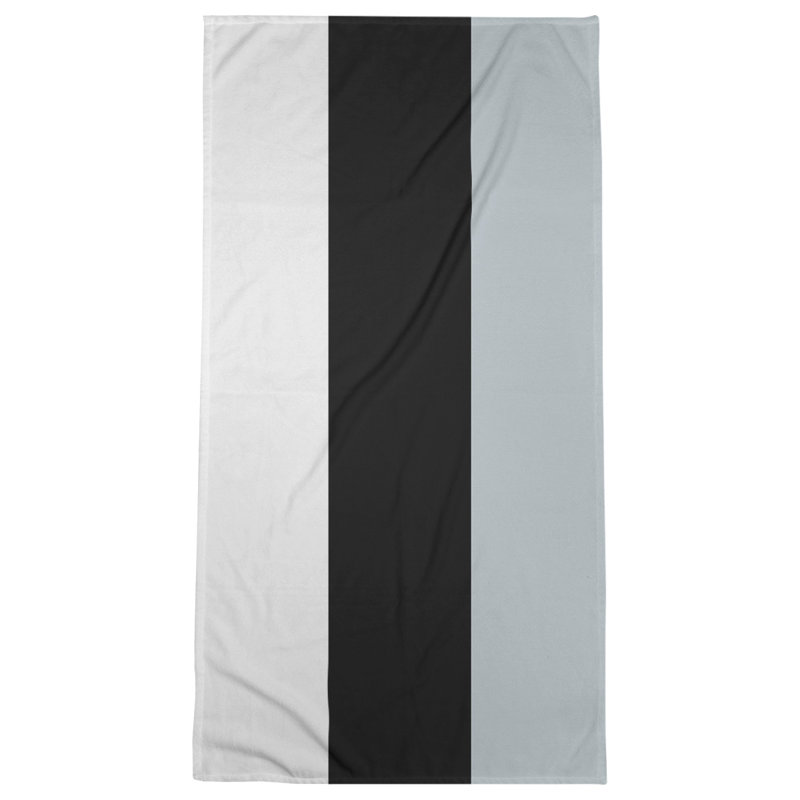 Las Vegas Football Stripes, Bath Towel, Black/Silver/Orange, Poly/Cotton