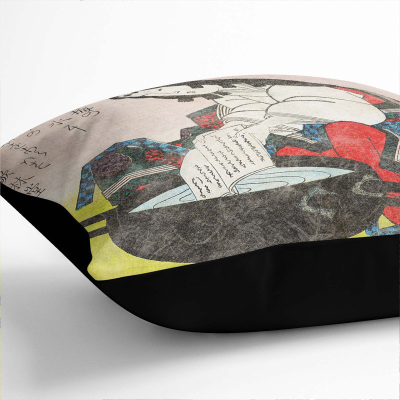Square Throw Cushion, Black, 40cm H x 40cm W x 15cm D