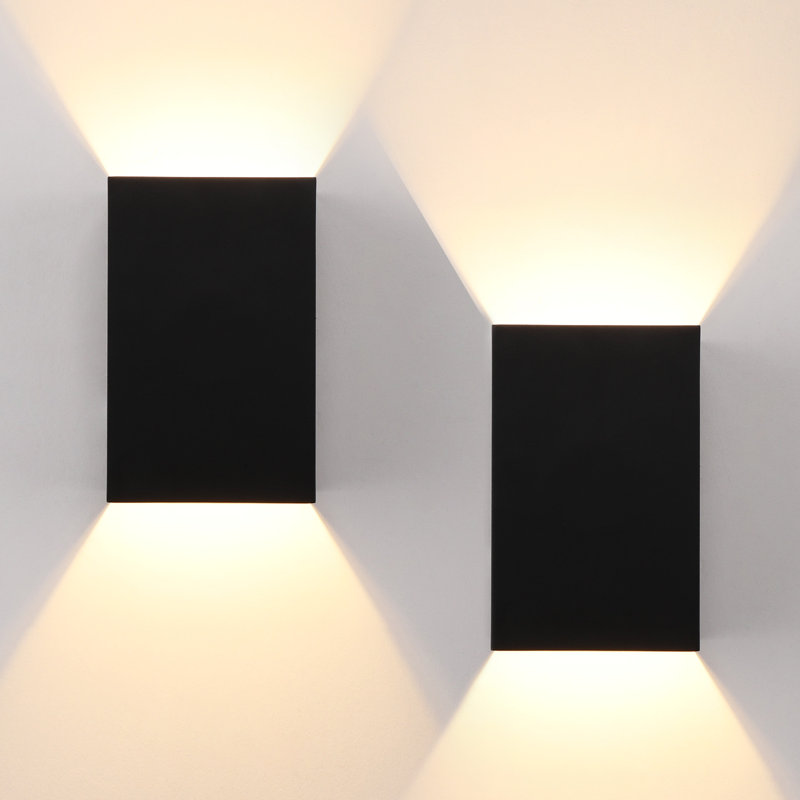 Applique murale d'extérieur à DEL carré vers le bas pour l'extérieur, 120 V, homologué ETL, blanc chaud 3000 K