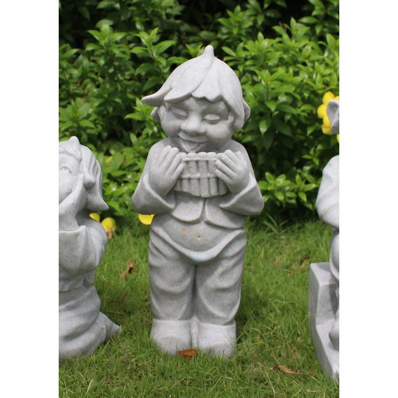  Flute Playing Pixie Statue