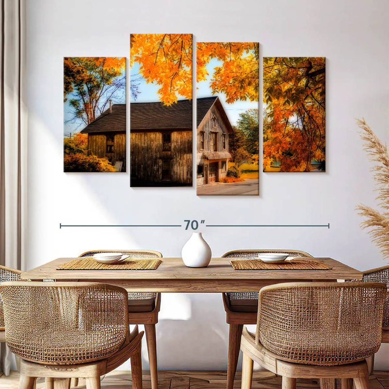 Lilie Barn In Autumn, 48" H x 75" W