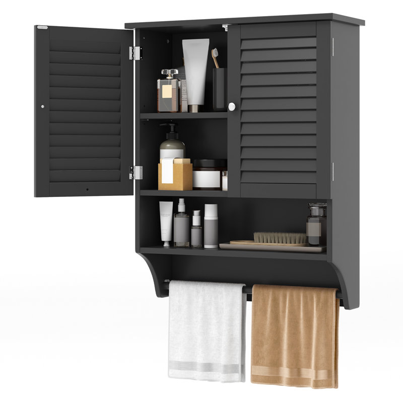 Daveah Bathroom Cabinet, Black