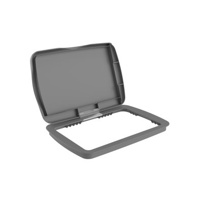 Rev-A-Shelf 32 qt. Trash Can Replacement Lid, Silver, RV-32-LID-17-1-40