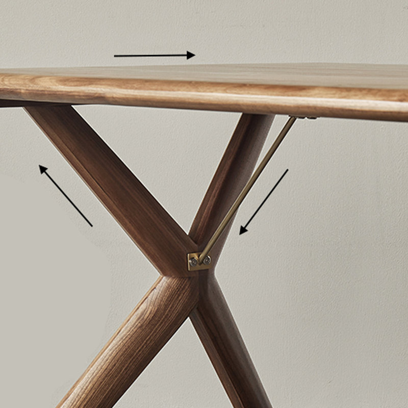 High Quality Durable Rectangular Walnut Table, 29.52"H x 86.61"L x 35.43"W