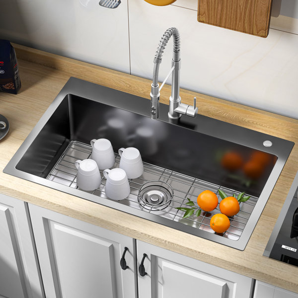 Balconera 28 x 18 x 10 Inch Drop In Kitchen Sink with Sink Protector ...