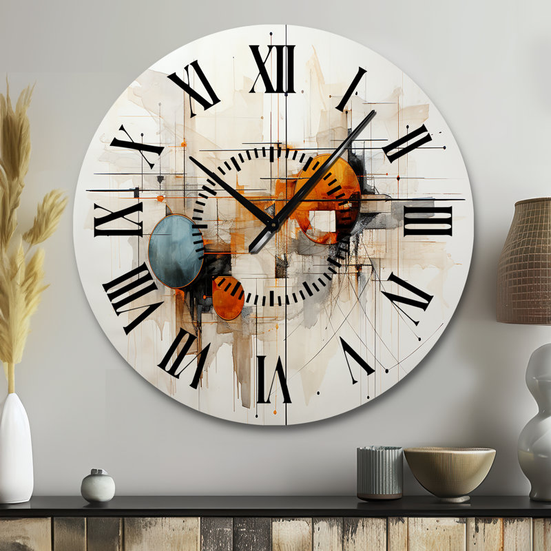 Horloge murale Teal Orange, Grand