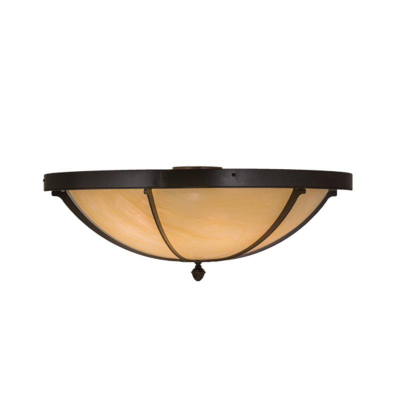 Plafonnier encastré en acrylique Dominga, Bronze éternel, H 10,5 po x l 30 po x P 30 po