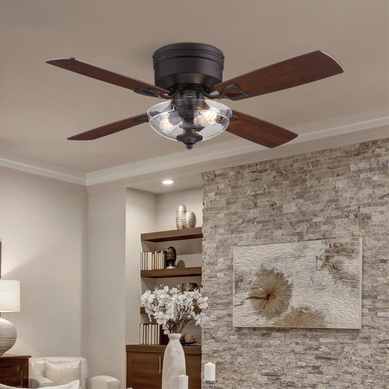 Ventilateur de plafond intérieur brun bronze huilé à DEL Westinghouse Hadley, Bronze noir