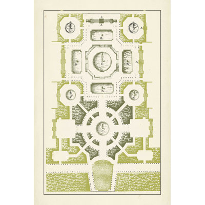 " Green Garden Maze III " by J.F. Blondel Painting Print