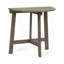 Outdoor Half-Round Folding Acacia Wood Bistro Table, Grey Finish