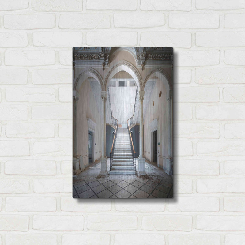 " Gray Staircase " by Roman Robroek, 24" H x 16" W