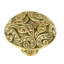 TRESCOTT KNOB; DECORATED WITH SWAROVSKI® LT. SMOKE & LT. COLORADO CRYSTAL; MUSEUM GOLD