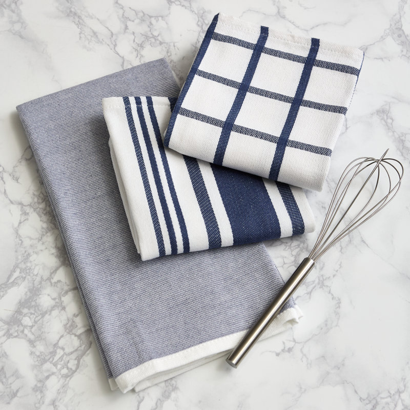 Printed Microfiber Dishtowel Set/2, Blue