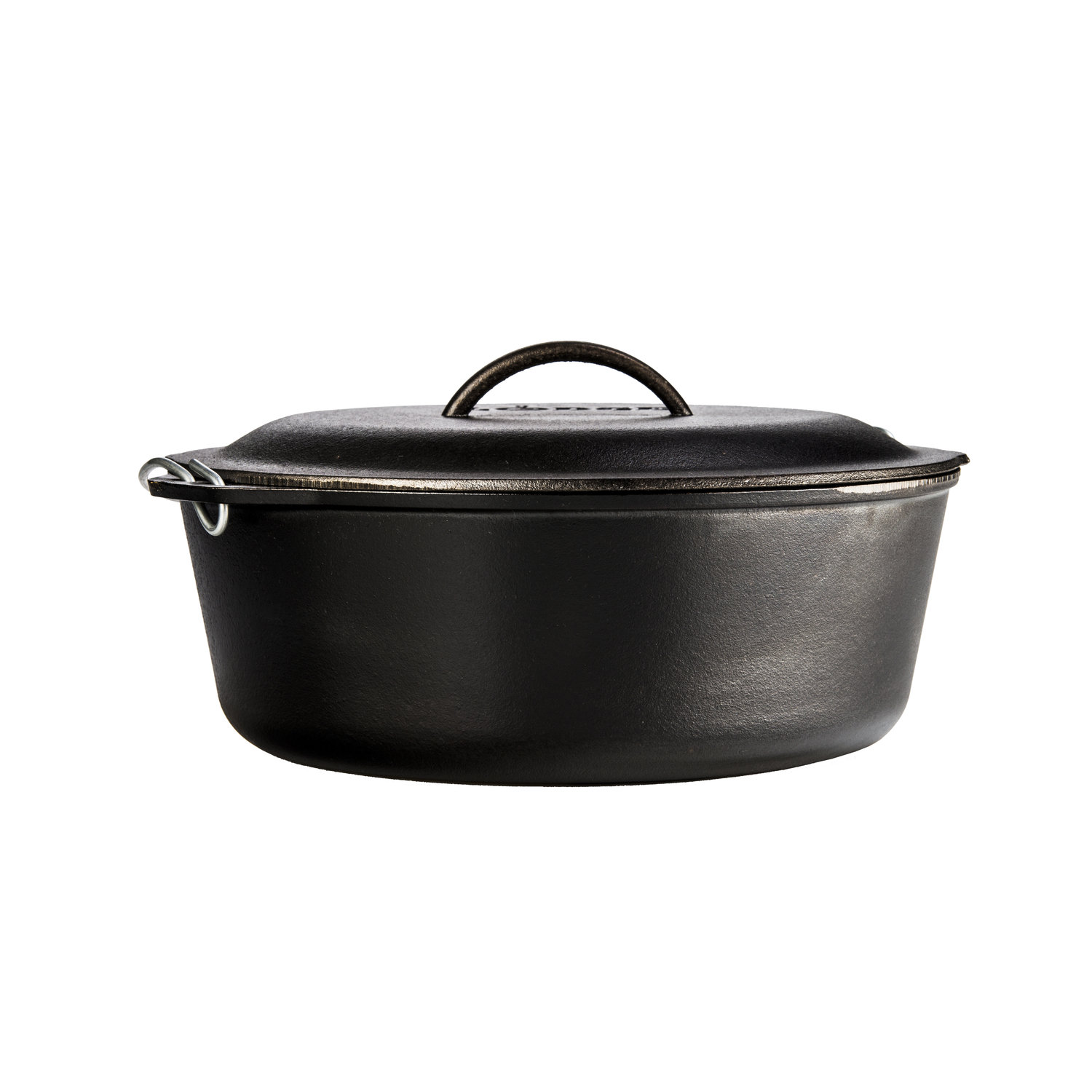Lodge Cast Iron 5 Quart Cast Iron Dutch Oven with Bail Handle, Oven Safe, Black, Seasoned with Natural Oil