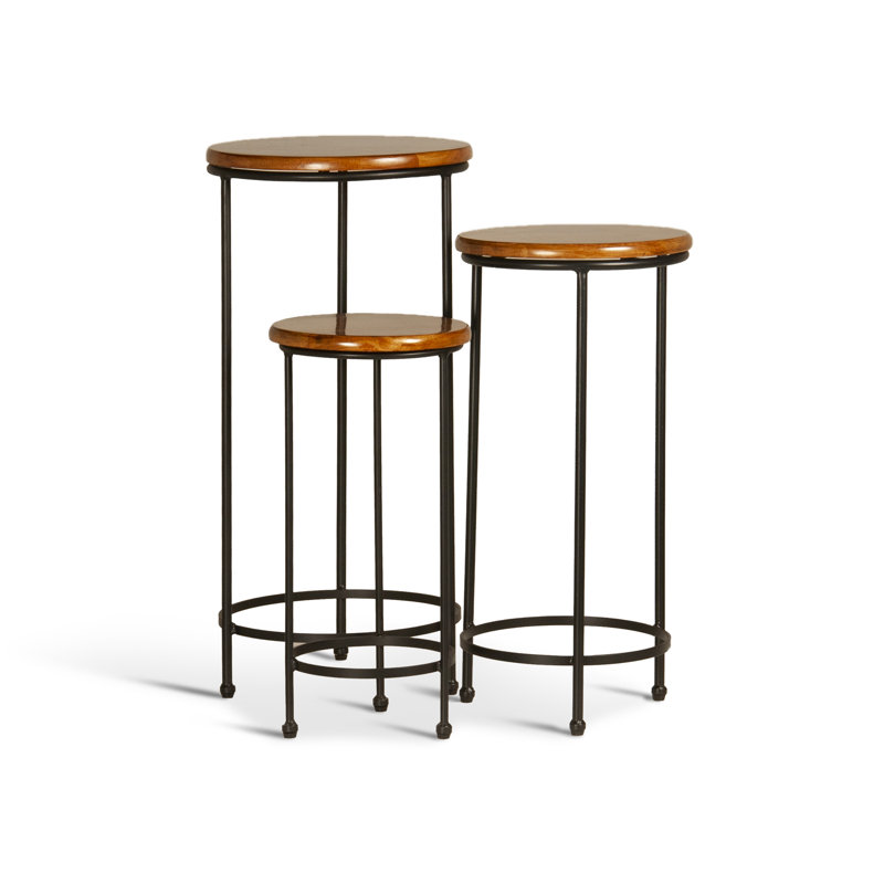 Solid Wood Nesting End Table