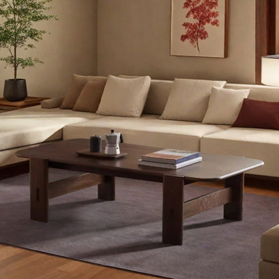 Retro minimalist design solid wood coffee table