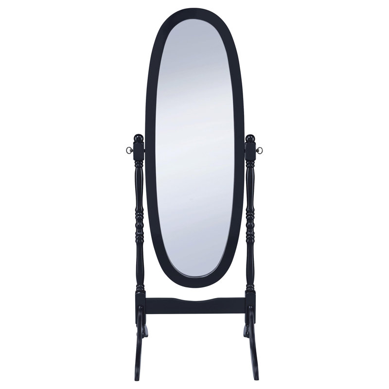 Hamilton Oval Floor Mirror, Black