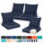 24 x 28 In Patio Furniture Cushions set of 4, Fade Resistant Outdoor Seat Cushions with 4 pairs of Ties, Deep Seat Cushion for Seat Patio Chairs, Rattan Furniture, Wicker Seating, outdoor Adirondack Chair,Navy Blue-123270802-123270798
