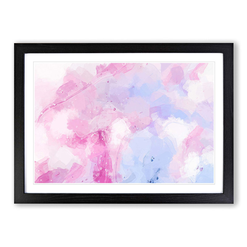 Set Me Free in Abstract - Picture Frame Graphic Art Print, 60cm H x 91cm W x 2cm D, Black